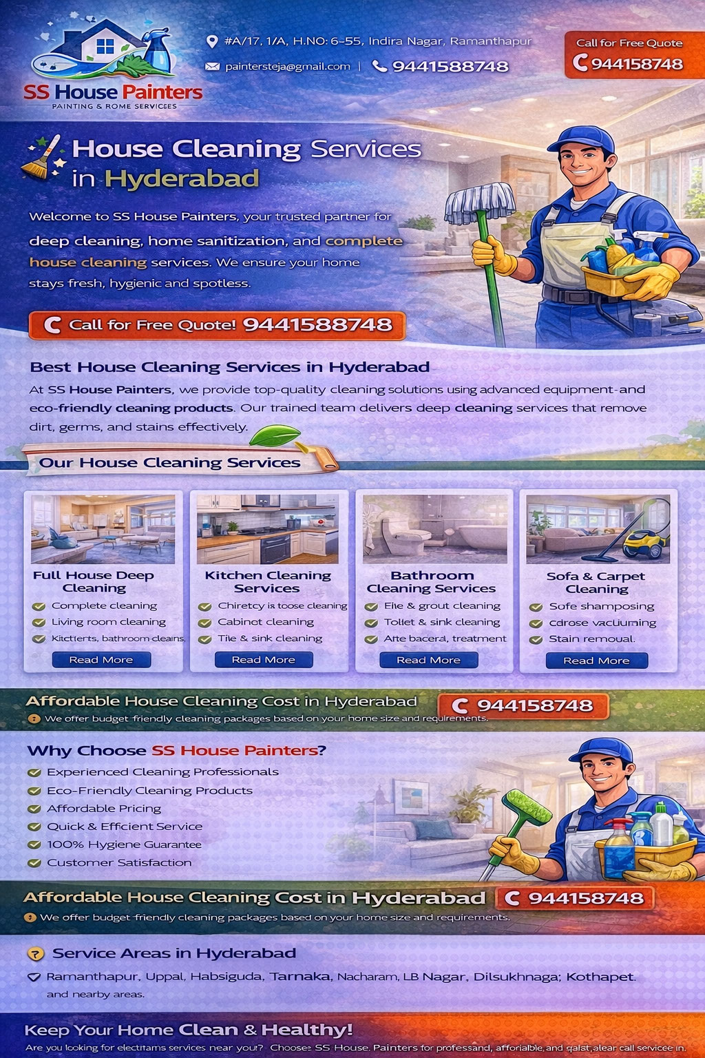 House Cleaning Services in Hyderabad | SS House Painters