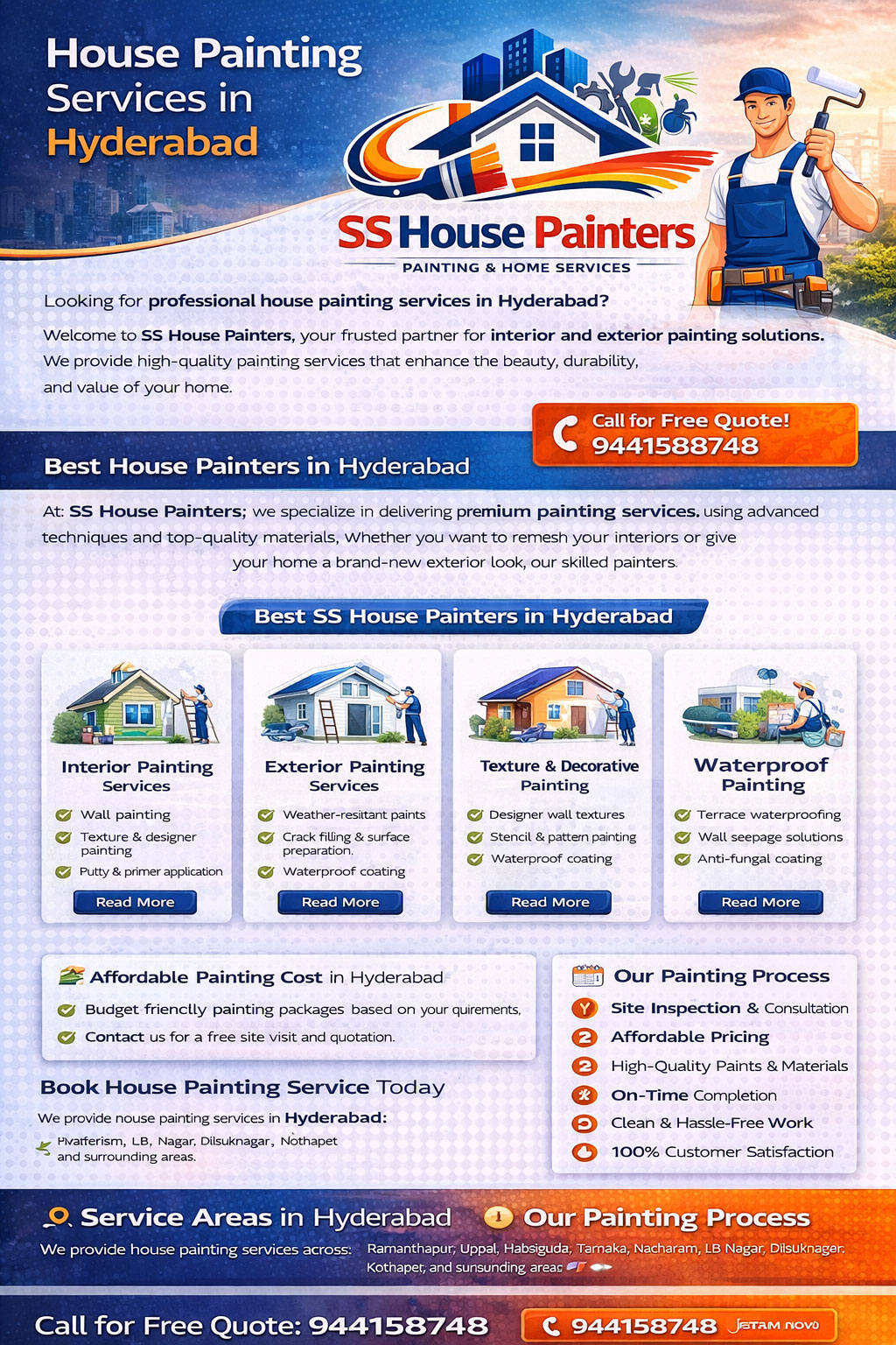 House Painting Services in Hyderabad | SS House Painters