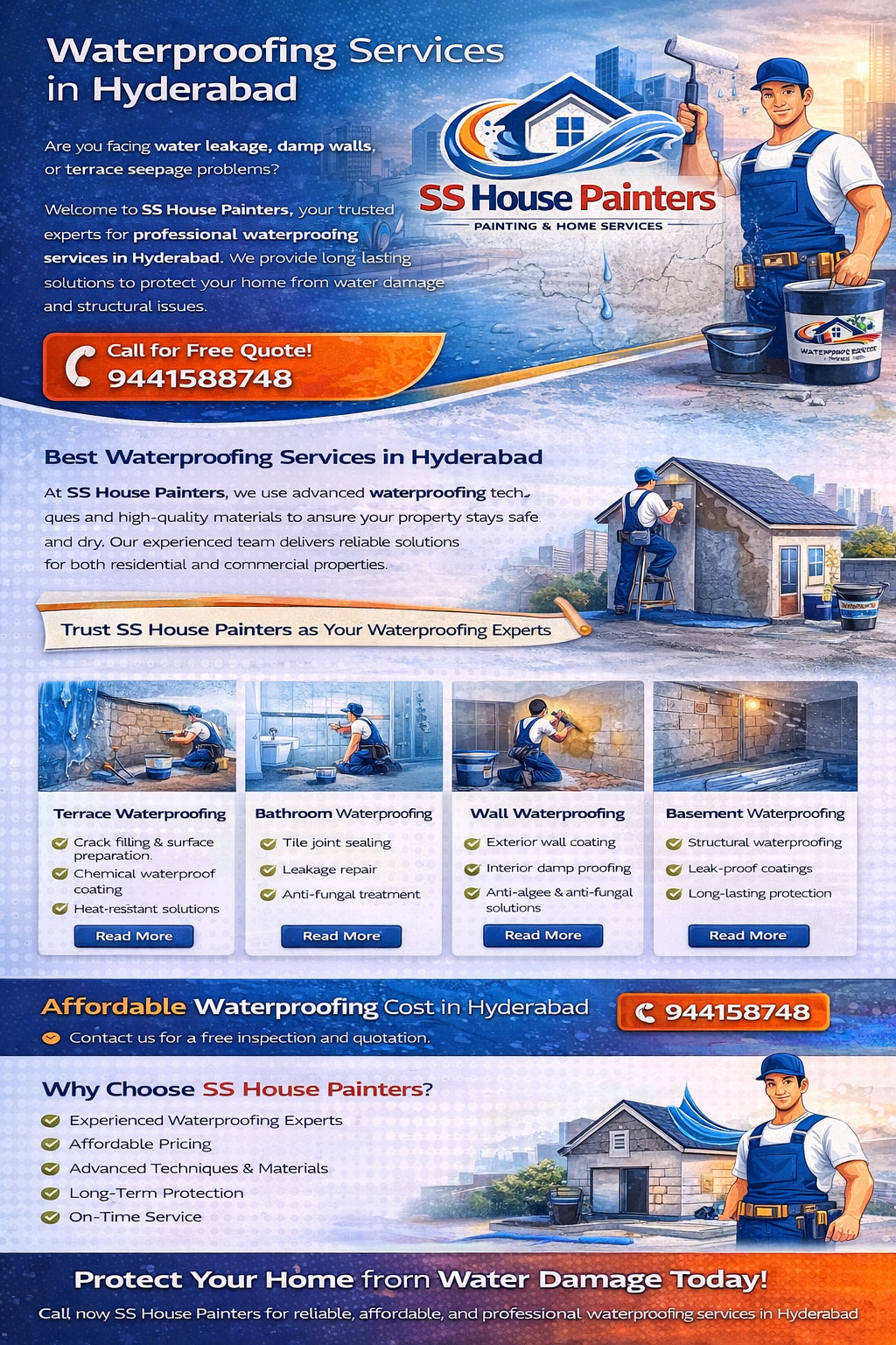 Waterproofing Services in Hyderabad | SS House Painters